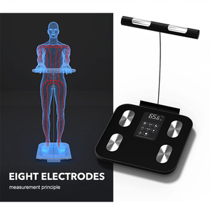 새로운 디자인 가정용 8전극 욕실 체중계 체성분 분석 BMI LED 디지털 스마트 체지방 측정 체중계 앱 연동 - Product Image 3