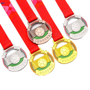 Medalla Deportiva 3D de Fútbol Personalizada, Medallón de Metal con Cinta, Logotipo Personalizado, Recuerdo para Finalistas, Venta al Por Mayor OEM - Product Image 1