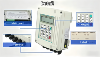 Débitmètre ultrasonique à pince RS485 pour huile/eau, prix usine, personnalisable OEM, précision +/-1,5%, matériau ABS, marque Tianwei