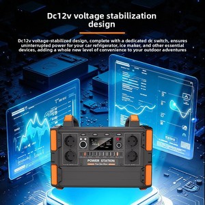 สถานีพลังงานสำรองแบบพกพาสำหรับรถยนต์พลังงานแสงอาทิตย์ 1200W(1008Wh) สำหรับใช้งานกลางแจ้ง ขายดี พร้อมระบบกักเก็บพลังงานสำหรับการตั้งแคมป์ - Product Image 3