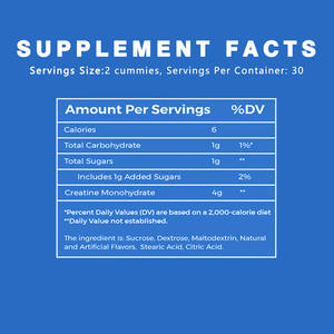Gomitas de creatina monohidratada de fábrica al por mayor, suplemento de apoyo para la construcción muscular, aumento de energía para adultos, gomitas de creatina - Product Image 2