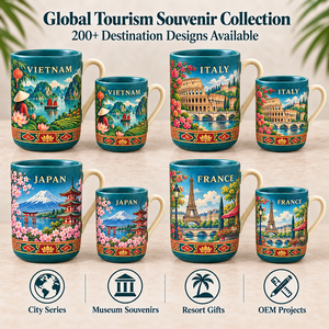 Tasse en céramique souvenir du Vietnam avec motif lotus de la <span class=keywords><strong>baie</strong></span> de <span class=keywords><strong>Ha</strong></span> <span class=keywords><strong>Long</strong></span> – Vente en gros de tasses à café en porcelaine à motif de monument asiatique, personnalisables - Product Image 5