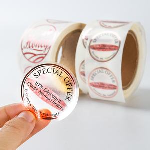 Fabricante de etiquetas de productos de diseño privado, vinilo adhesivo redondo, adhesivo impermeable, rollo de papel, impresión personalizada, pegatinas de etiquetas con logotipo - Product Image 4