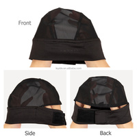 AliLeader Bandeau Réglable Noir à Bande Magique, Bonnet Perruque Dôme en Maille Soie pour la Fabrication de Perruques