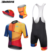 Vêtements d'équipe personnalisés Darevie, maillot de cyclisme anti-UV pour hommes, impression par sublimation, ensemble de shorts de cyclisme sur route pour les événements cyclistes