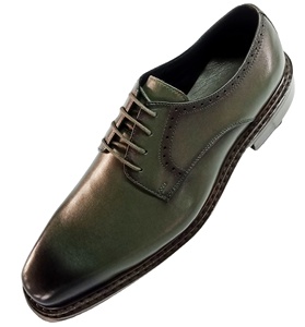 Chaussures habillées Oxford en cuir pleine fleur marron foncé faites à la main pour hommes, avec logo personnalisé, soutien de la voûte plantaire et rehaussement de la taille - Product Image 6