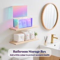 Boîte de rangement en acrylique arc-en-ciel avec couvercle, organisateur élégant pour salle de bain, cuisine, salon, coiffeuse, bureau