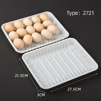 Usine de production, vente à prix réduit, barquettes jetables en plastique PP blanc pour fruits, légumes, volailles, viande, fruits de mer, différentes tailles