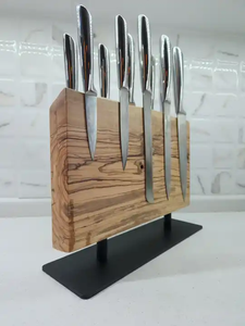 Nhà Sản Xuất Tùy Chỉnh Nhà Gỗ Hai Mặt Từ Knife Chủ Dao Nhà Bếp Lưu Trữ Giá Nam Châm Công Cụ Phần Còn lại - Product Image 4