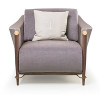 Fauteuil de détente moderne en tissu italien pour salon et appartement, mobilier de maison