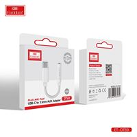 Adaptador de Cable Dongle de Audio Auxiliar Tipo C a 3.5mm 2 en 1 para Auriculares, Conector para Samsung Galaxy/Huawei