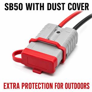 Faisceau de câblage robuste avec prise à connexion rapide style SB50 50A et pinces crocodiles 6AWG 16mm² pour câble de démarrage de batterie haute flexibilité - Product Image 6