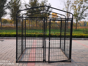 Jaula para perros de hierro con patrón sólido negro, caja de Metal soldada para deportes de mascotas al aire libre sostenible, precio moderado - Product Image 4