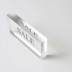 Modern Acrylic Transparent Sign Display Stand with Customizable Color & Size for & Easy Installation for Garment Decoration - Product Image 3
