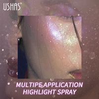 Spray scintillant brillant, poudre illuminatrice longue durée pour le corps, les cheveux, les mains, le cou, les vêtements, spray fixateur de maquillage