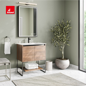 Allandcabinet phong cách chuyển tiếp gỗ rắn miễn phí đứng duy nhất bồn rửa tùy chỉnh phòng tắm Vanity - Product Image 2