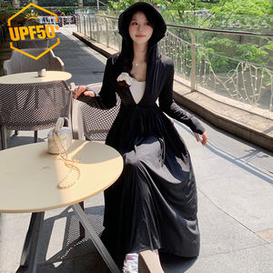 UPF50 + 通気性のある日焼け止めパーカーマスク付きラッシュガードアウトドア用防護服 - Product Image 1