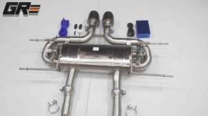 SS304 Brush-<strong>ed</strong> Vacuum Valved Catback Exhaust System for Jaguar F-Type 3.0T 2013-2018 Performance Rear <strong>Muffler</strong> - Product Image 5