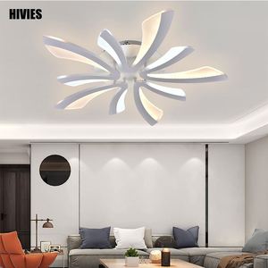 Arc Floral LED Plafonnier Moderne Minimaliste Rond Chambre Nouveau Salon Chambre à coucher Lumière - Product Image 6