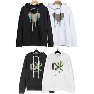 Nueva sudadera con capucha holgada con estampado de palmeras, informal y moderna, para parejas, hombres y mujeres, modelo PALM. - Product Image 1