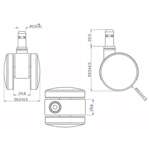 Modern 2 Inch 50mm 360 Swivel Steel Nylon Casters Adjustable Silent Eco Friendly Durable <b>Wheels</b> For School Furniture <b>Replacement</b> - Product Image 6