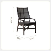 Ensembles de meubles de jardin modernes pour l'extérieur, en bois massif, pour salon, avec table et chaises en rotin tressé