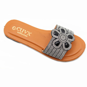 High-quality Fashionable and Comfortable Summer Breathable Patterned Crystal <b>Open</b>-<b>toe</b> Wholesale Women's Sandals and slippers - Product Image 3