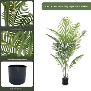 Palmier artificiel Areca Catechu-Bonsaï ornemental réaliste <span class=keywords><strong>pour</strong></span> décoration intérieure et extérieure - Product Image 4
