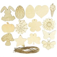 Décoration murale en bois ajouré non fini, à personnaliser, pour Pâques, Noël et Thanksgiving, à suspendre, fabriquée en Chine