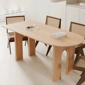 Moderna camera d'albergo mobili in legno naturale design semplice moderno tavolo da pranzo rettangolare