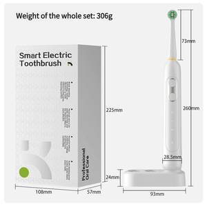 Cepillo de dientes eléctrico recargable OEM con pantalla LED 3 modos de rotación 2000mAh Sonic Uso diario Caja de viaje Cerdas suaves - Product Image 3