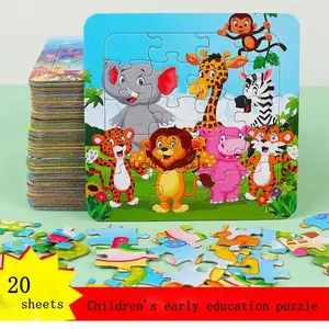 In Stock Cartoon Children Coloring Paper Jigsaw Puzzle Baby Early Education Puzzle Toys