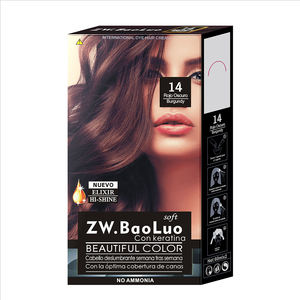 Fabricants chinois OEM professionnels personnalisés semi-permanente de couleur rouge <span class=keywords><strong>bourgogne</strong></span> crème de teinture naturelle pour cheveux à base de plantes pour femmes hommes - Product Image 1