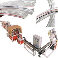 Ligne d'extrusion de tuyaux renforcés en fibres de PVC |   Machine de fabrication de tuyaux tressés transparents haute pression