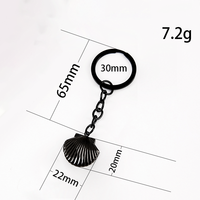 Ywyougang Porte-clés Coquillage en Acier Inoxydable 4 Couleurs, Cadre Photo Ouvrable, Pendentif Coquille, Cadeau