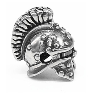 Cuentas espaciadoras de acero inoxidable con forma de casco de soldado Yunnique para la fabricación de pulseras, accesorios de joyería DIY - Product Image 5