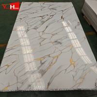 Plaques PVC Effet Marbre pour Mur, Lambris PVC, Plafond, Décoration Murale PVC 3D