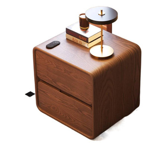 2025 Neuer Luxuriöser Moderner Minimalistischer Massivholz Schlafzimmer Nachttisch |   Einfacher Kompakter Nachttisch & Möbelorganizer für Zuhause - Product Image 5