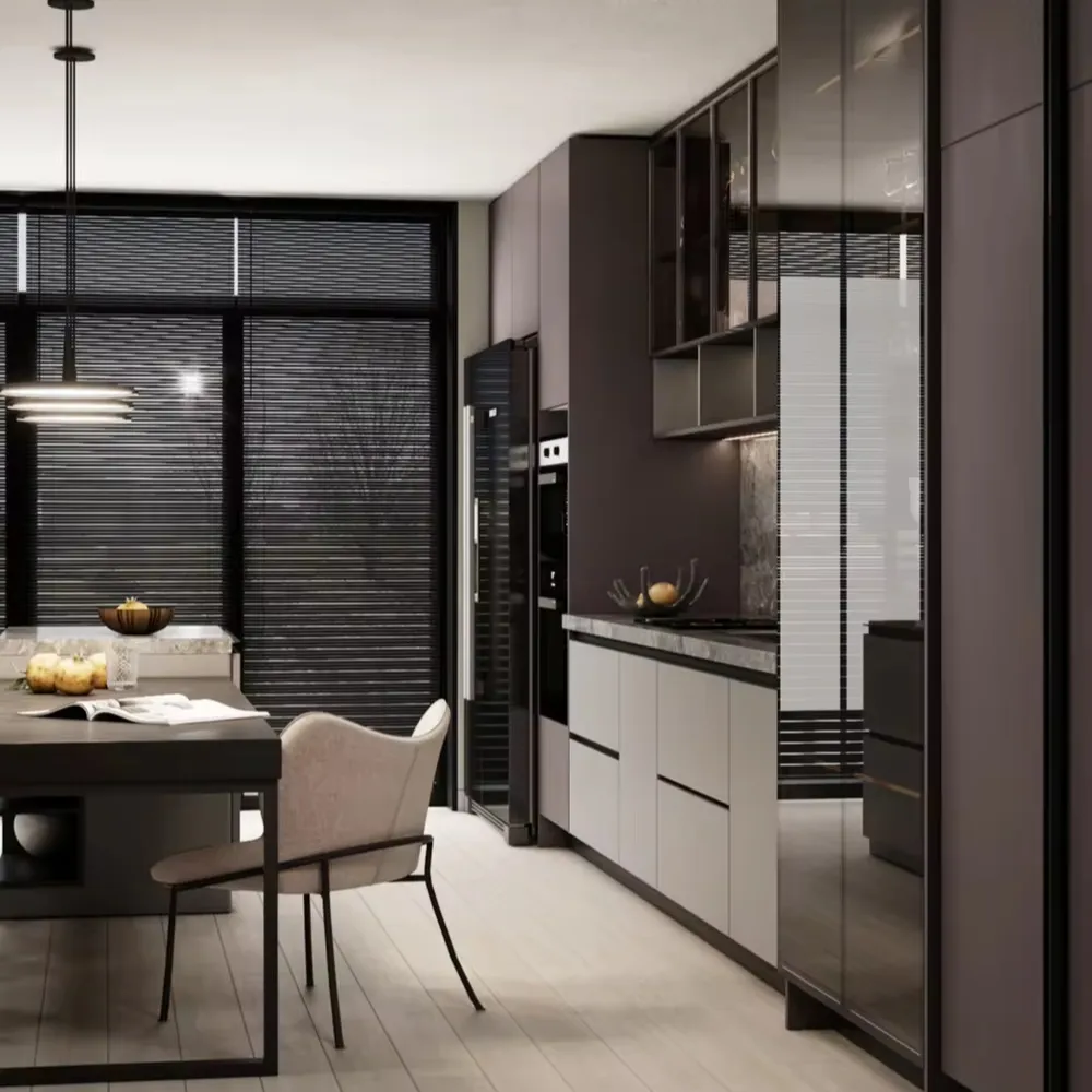 Armoire de cuisine haut de gamme avec un design moderne pour la rénovation de la maison