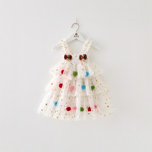 Vestido de Princesa sin Mangas con Malla y Estampado de Estrellas para Niñas, Vestido de Fiesta con Lazo Decorativo para Navidad - Product Image 4