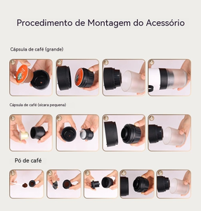 เครื่องชงกาแฟขนาดเล็กพกพาอเนกประสงค์ ใช้แบตเตอรี่ USB พร้อมระบบทำความร้อนในตัว ใช้ได้กับกาแฟแคปซูลและกาแฟบด เหมาะสำหรับการเดินป่าและตั้งแคมป์ - Product Image 2