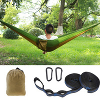 Hamac de camping en nylon pour 1-2 personnes, 270x140cm, léger, portable, pour le voyage en plein air, la randonnée, la plage, hamac balançoire OEM