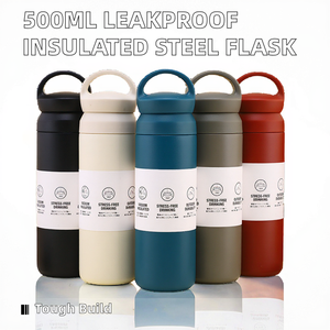 Custom 500ml Leakproof Insulated Double Wall Stainless Steel Water <b>Bottle</b> Modern Design Sport Fitness <b>Flask</b> - Product Image 2
