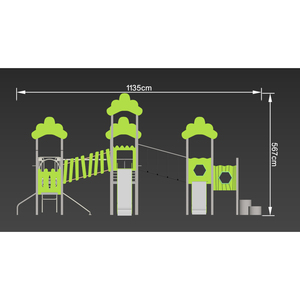 Equipo de entretenimiento al aire libre para niños HPL Parque de juegos comercial e instalaciones de Juguetes - Product Image 3