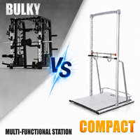 Station de musculation multifonction durable avec barre de traction, station de dips et rack pour entraînement de force à domicile