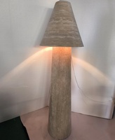 Haute qualité travertin marbre pierre salon lampadaire moderne nordique LED coin lampadaire
