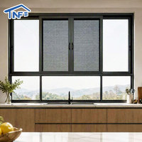 Fenêtres et portes commerciales standard à double vitrage en aluminium avec auvent au design moderne, fonction coulissante insonorisée et store enrouleur