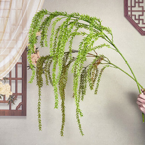 Usine de fleurs artificielles Meiyu Craft, plantes vertes artificielles de 30 cm à 100 cm, décoration de mariage et de maison, plantes en plastique à suspendre au mur - Product Image 4
