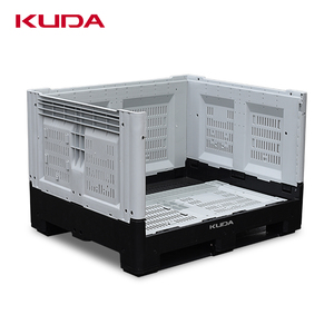 KUDA 1210E-ZDKBX Caja de palé de plástico plegable Logística Transporte Almacén Rotación Caja de palé de rejilla 1200X1000X810mm - Product Image 2