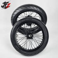 Kit de mise à niveau MX pour Surron Light Bee 2ème génération 2026, avec jeu de roues Supermoto 17 pouces 100/80-17 130/70-17 et jantes en aluminium noir CNC pour course sur route